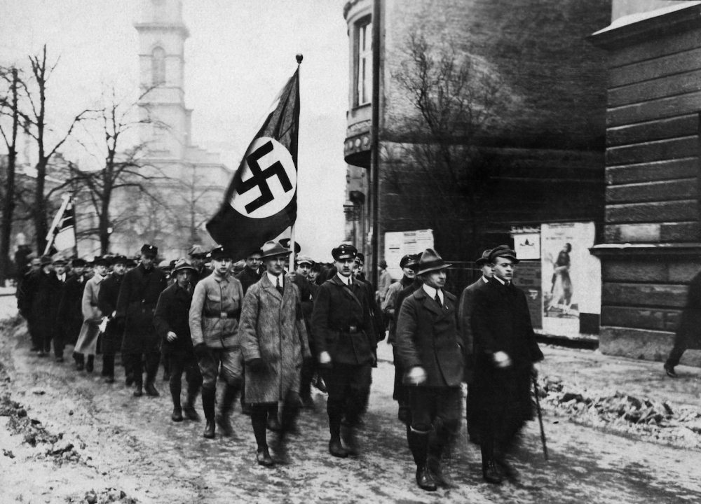A Nazi rally in Munich in 1923